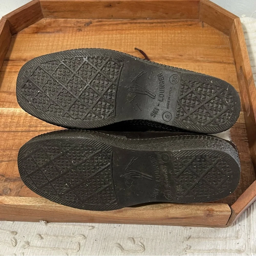 Vintage ski lounger calf hair snow boots 5 / 36